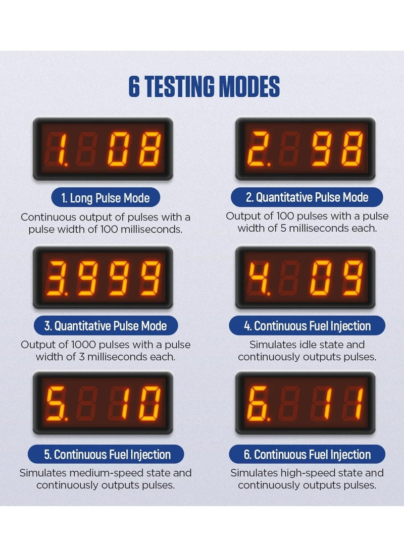 MRCARTOOL - MRCARTOOL V30 Car Fuel Injector Tester Cleaner 6 Pulse Modes DIY Cleaning Tool Kit 12V Fuel Injector Flush Cleaner Adapter - Image 1