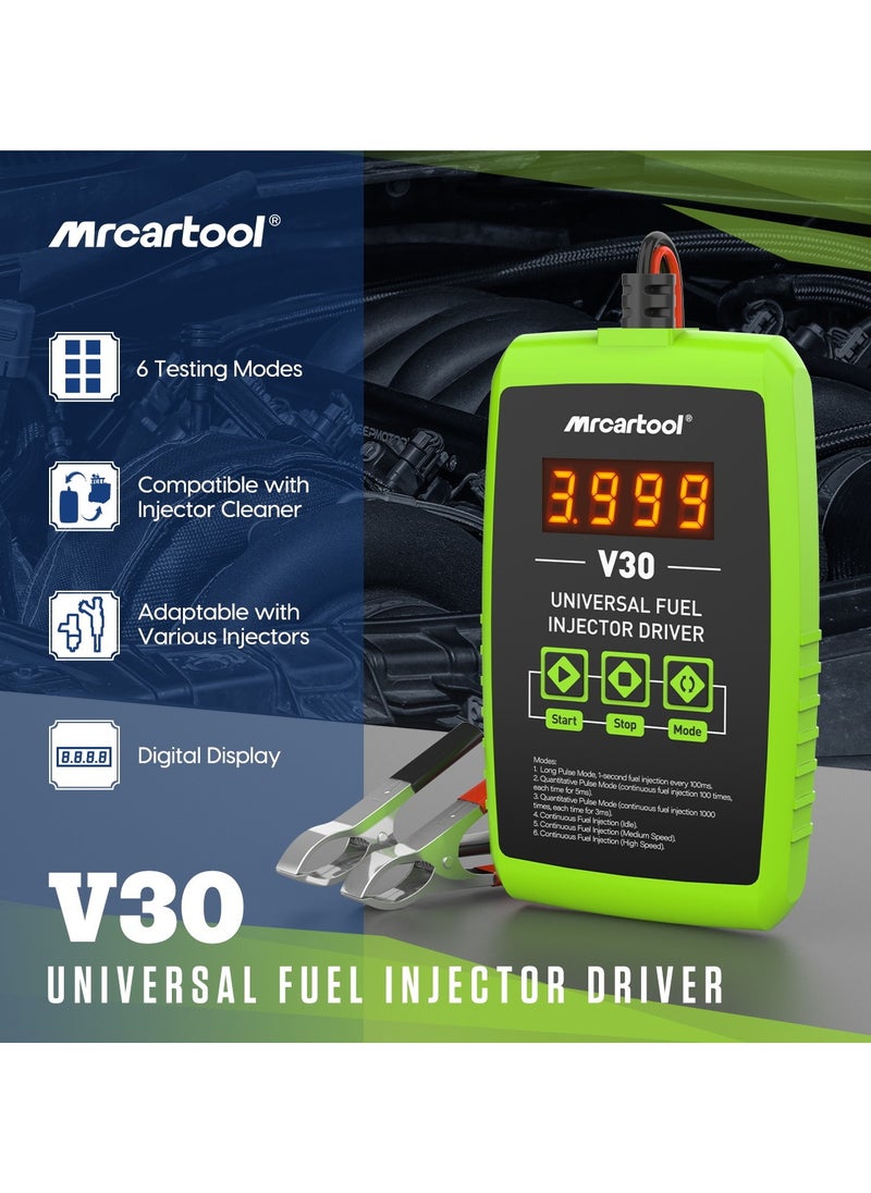 MRCARTOOL - MRCARTOOL V30 Car Fuel Injector Tester Cleaner 6 Pulse Modes DIY Cleaning Tool Kit 12V Fuel Injector Flush Cleaner Adapter - Image 1