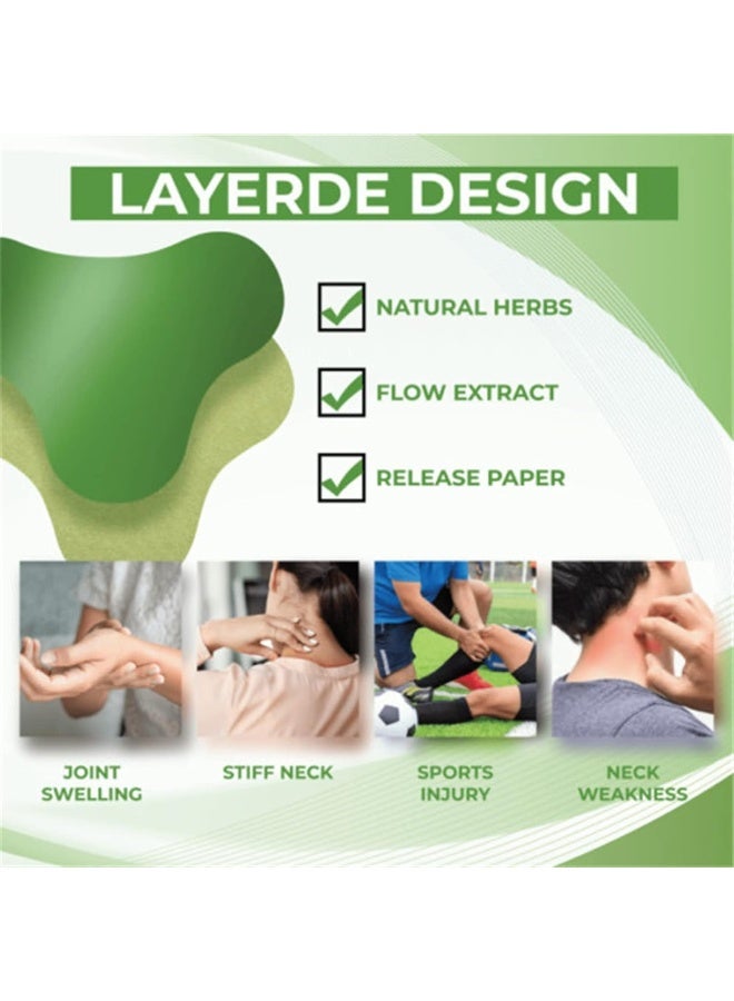 لصقة تصريف الرقبة العضوية، لصقة آلام الرقبة من الشيح، لصقة العمود الفقري العنقي، تعالج آلام العضلات وتحسن جودة النوم للمكتب، المنزل، في الهواء الطلق (24 قطعة) - Image 4