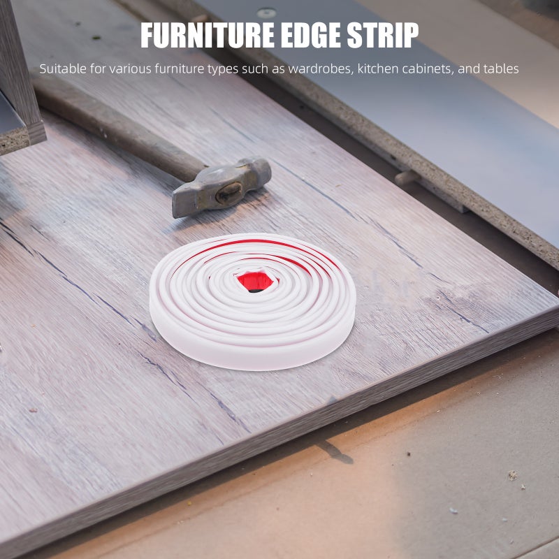 1 Roll U Shape Edge Banding Self Adhesive Veneer Edging Trim Flexible Edge Protector Furniture Edge Strip for Countertop Table Cabinets Shelves - Image 5