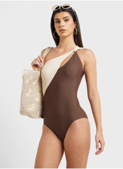 ELLA Two Toned Swimsuit With Cutout  - Image 1