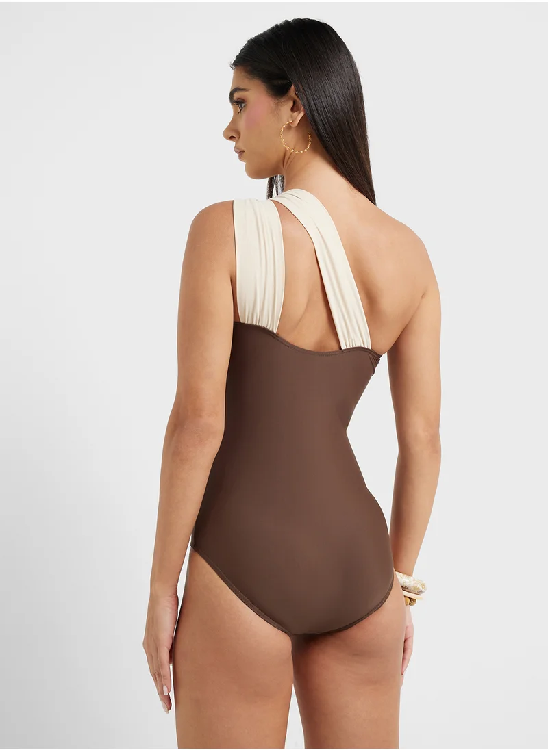 ELLA Two Toned Swimsuit With Cutout