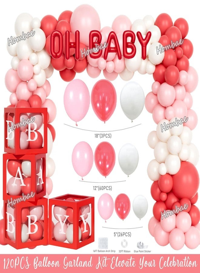 Hombae Cherry on Top Baby Shower Decorations - Baby Girl 136 PCs Cherry Themed Baby Shower Party Supplies with Backdrop, Balloon Garland, Cake Topper, Mom to be Sash - Image 3