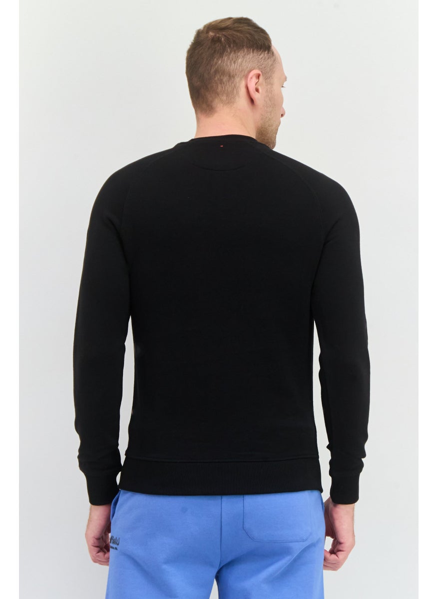 Penfield Men Crew Neck Brand Logo Long Sleeves Sweatshirt, Black  - Image 2