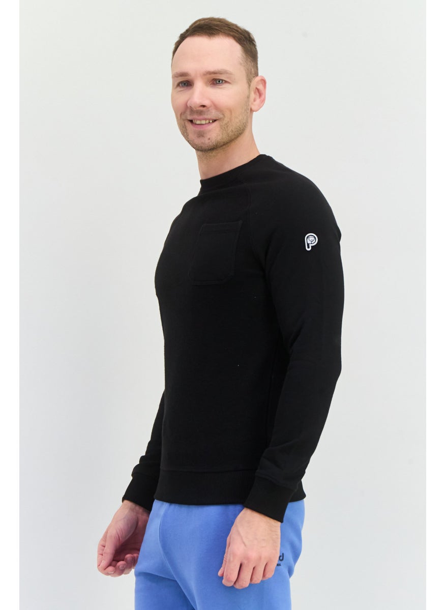 Penfield Men Crew Neck Brand Logo Long Sleeves Sweatshirt, Black  - Image 4