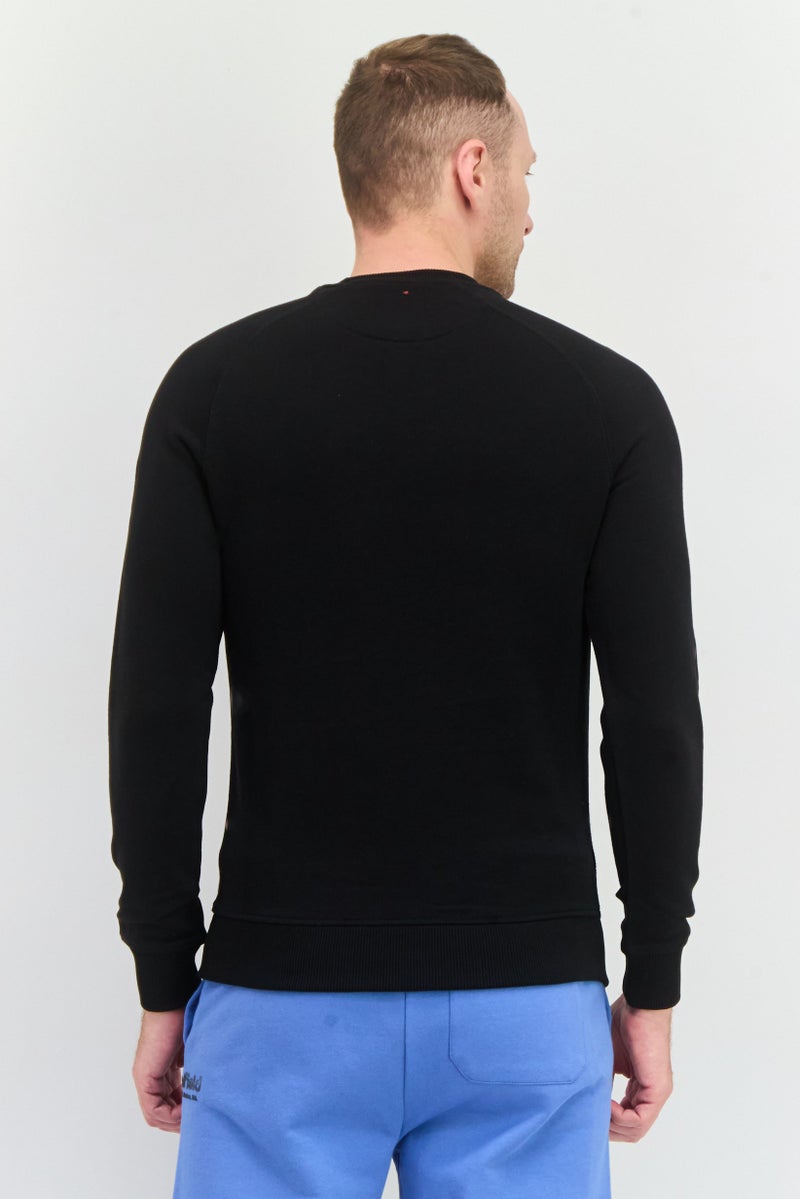 Penfield سويت شيرت رجالي بأكمام طويلة وياقة دائرية بشعار العلامة التجارية، أسود - Image 2