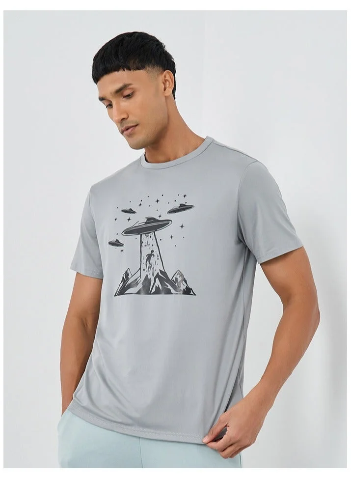 Take Two Graphic Print Round Neck Regular Fit T-Shirt