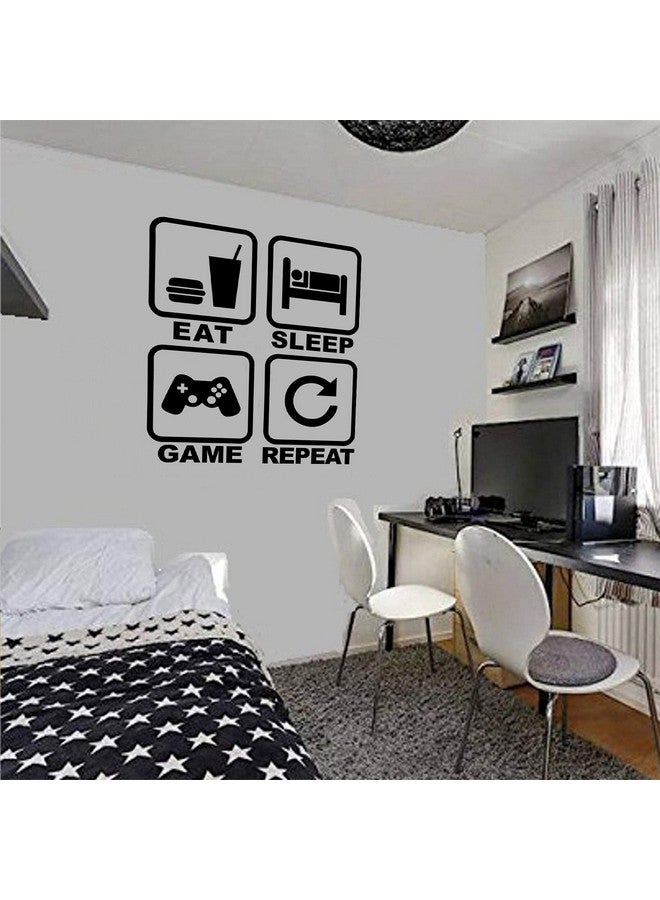 thovorrnl Gamer Wall Decals, Eat Sleep Game Repeat Gamer Stickers, Removable Vinyl Cute Controller Art Design Gamers World Wall Decor for Teen Kids Boys Playroom Bedroom Home Decoration Wallpaper - Image 5