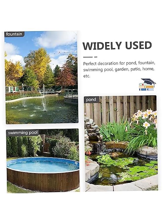 Generic 5pcs Simulation Lotus Leaf Lotus Home Decor Plants Fish Tank Decorations Aquarium Water Flower Pond Decorations Outdoor Floating Pond Flowers Artificial Lotus Flowers Fake Lily  - Image 3