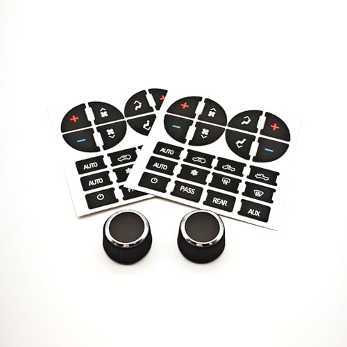 AtticZone AC Dash Button Repair Kit Stickers, Rear Radio Volume Control Knob Compatible with GM GMC Yukon Acadia Sierra, Chevrolet Silverado Tahoe Suburban 2007 2008 2009-2014 - Image 2