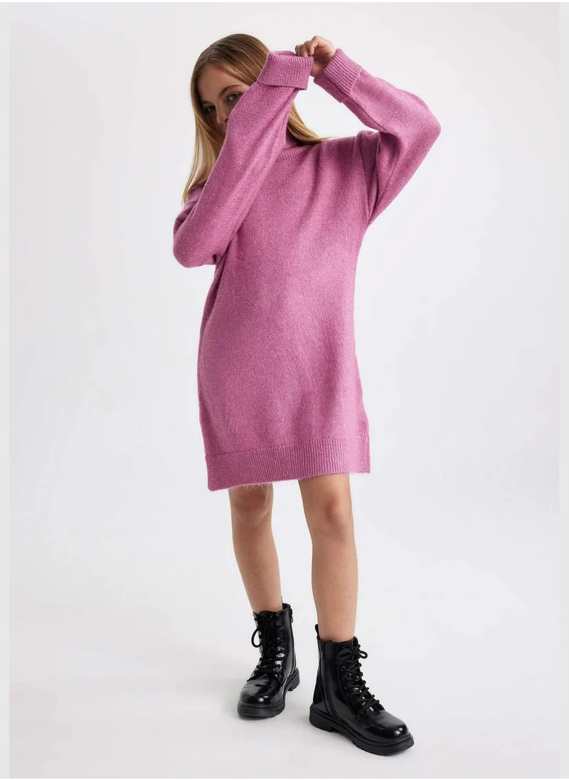 DeFacto Girl Long Sleeve Tricot Dress