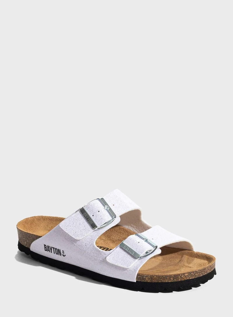 BAYTON Tracy Double Strap Flat Sandals