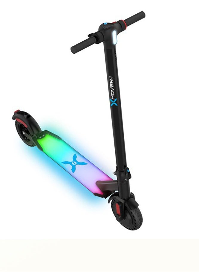 Hover - Hover  1 Edge Electric Foldable Scooter With LED Headlight and Bluetooth Speaker 15 MPH Max Speed 6 Miles Max Distance Black - Image 1