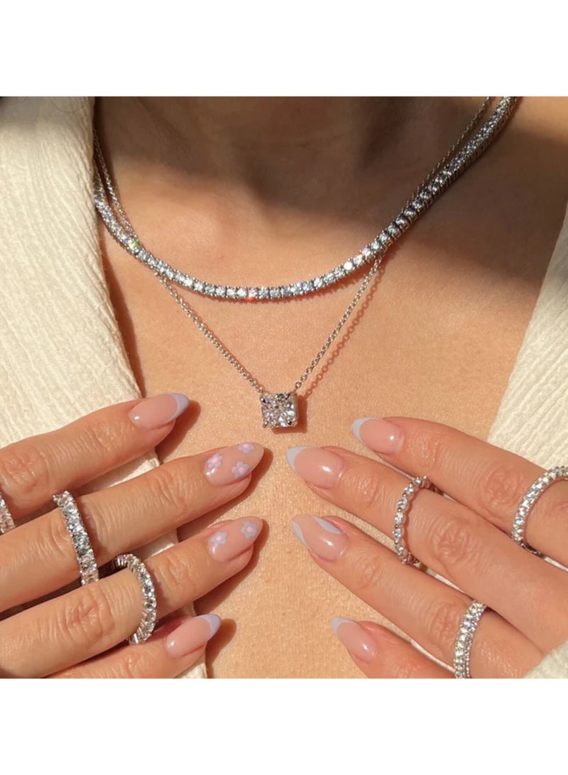 لافين جيوليري عقد نسائي مطلي بالذهب عيار 18 | مقاوم للتشويه | حجر زركون مكعّب درجة 5A بوزن 3 قيراط (8 × 8 مم) | هيبوألرجينيك مناسب للبشرة الحساسة | عقد عصري للنساء، هدية مجوهرات ذهبية مميزة - Image 2