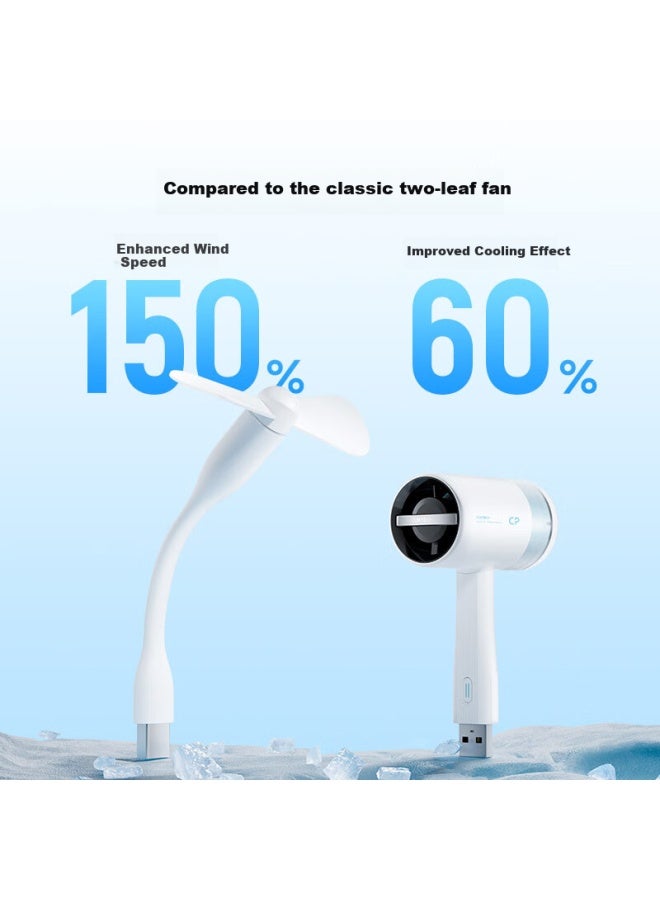 Cuktech Cool Style Cp Super Outdoor Mini Fan Handheld Portable High Speed Usb Rechargeable Power Bank Suitable For Outdoor Travel Black - Image 4