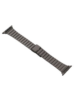 For Apple Watch 45mm Series 7 Stainless Steel. Fold Clasp Closure Black
