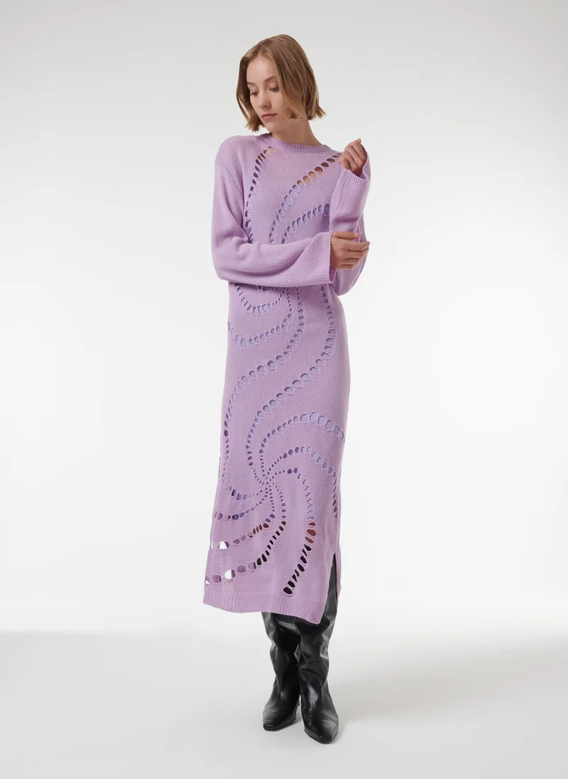 leem Pointelle Knitted Dress