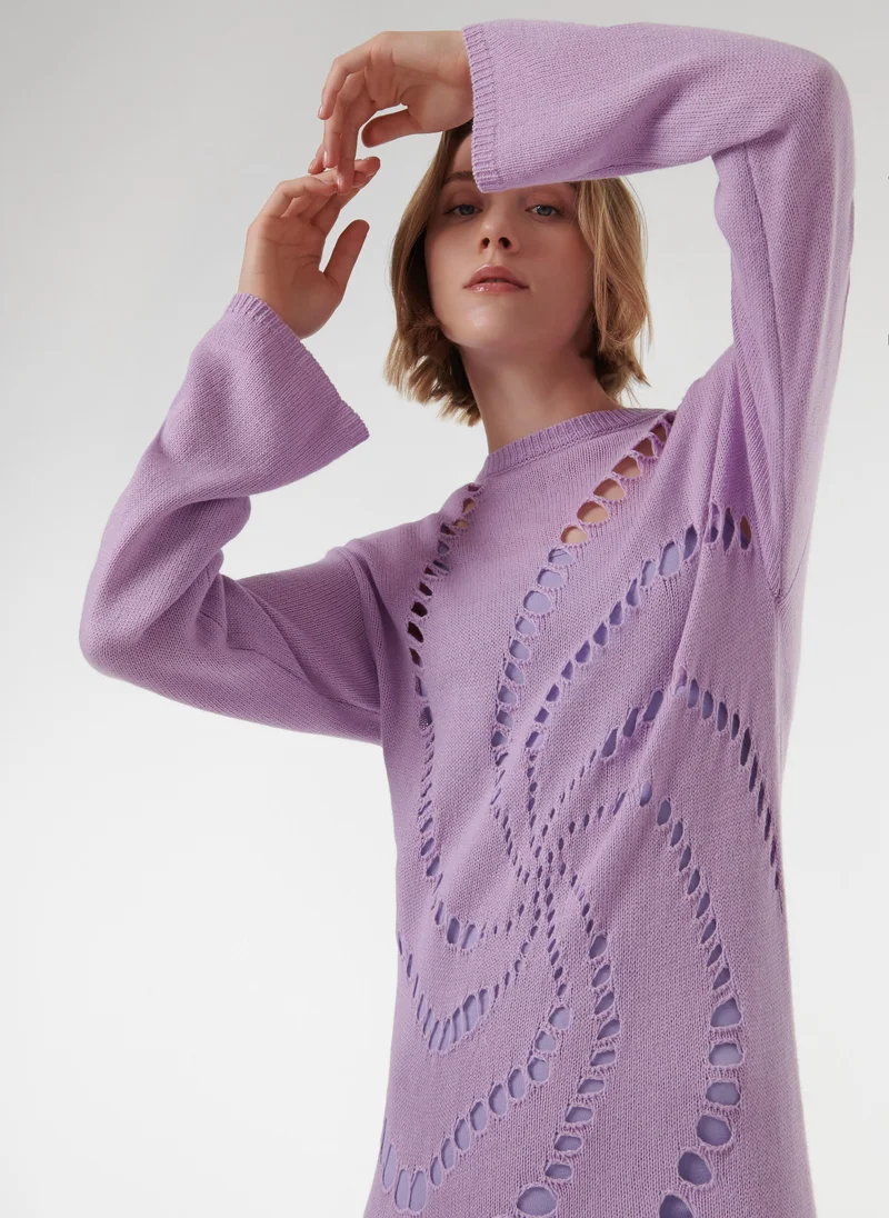 leem  Pointelle Knitted Dress for Women | Best Price UAE