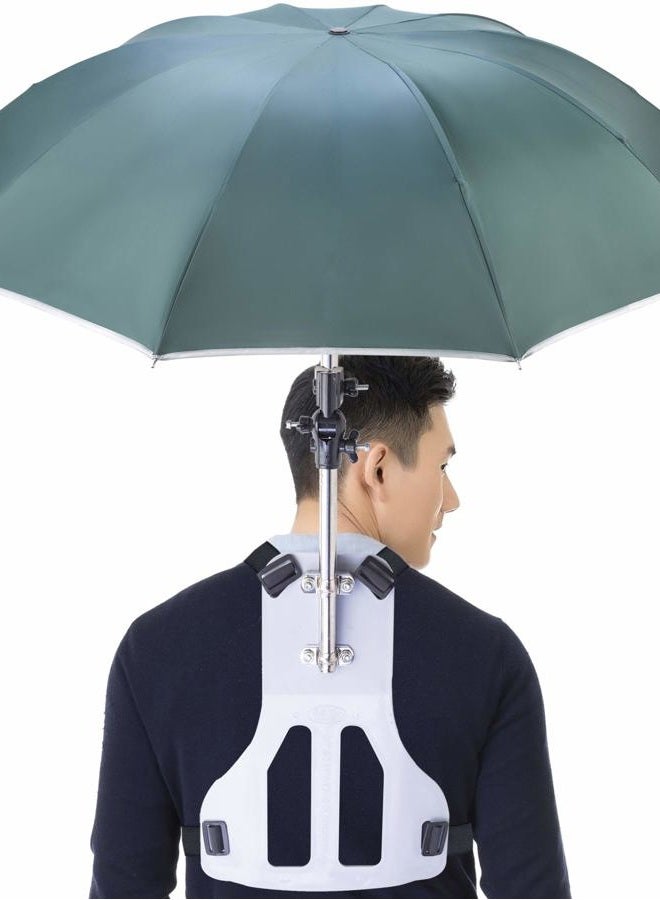 Primo Supply Wearable Hands-Free Umbrella Sun Rain Blocker Fishing Outdoor Use Running Jogging Get Shade and Avoid Hot Afternoons Outside and UV Sunburn | Green - Image 1