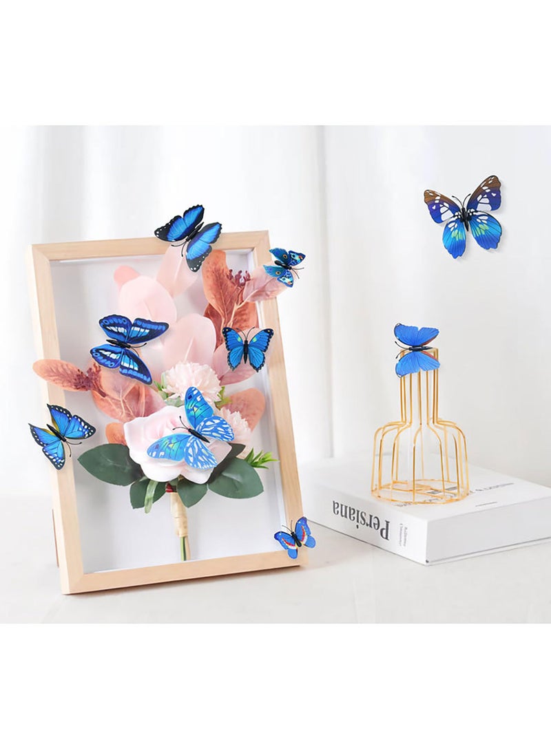 LEBOCADO 60Pieces 3D Butterfly Wall Stickers Set - Removable DIY Wall Art Decor For Home, Girls Bedroom And Party Decoration 5 Colors - MultiColor - Image 4