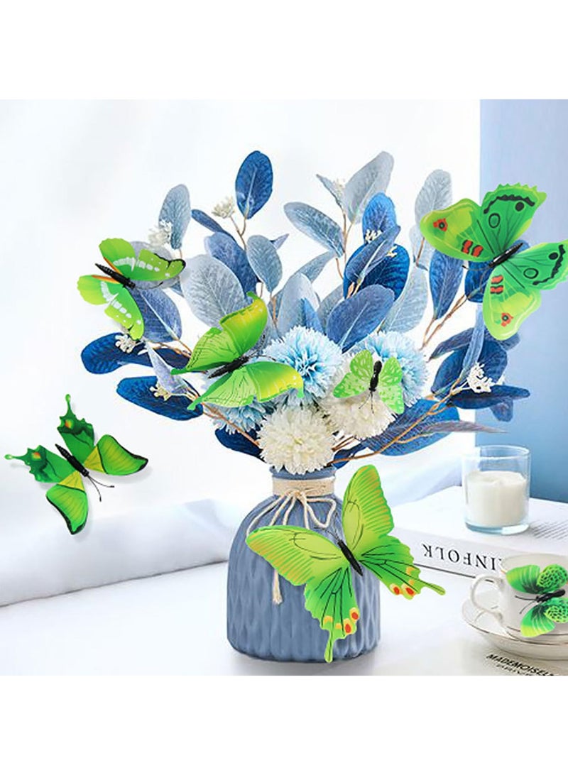 LEBOCADO 60Pieces 3D Butterfly Wall Stickers Set - Removable DIY Wall Art Decor For Home, Girls Bedroom And Party Decoration 5 Colors - MultiColor - Image 2