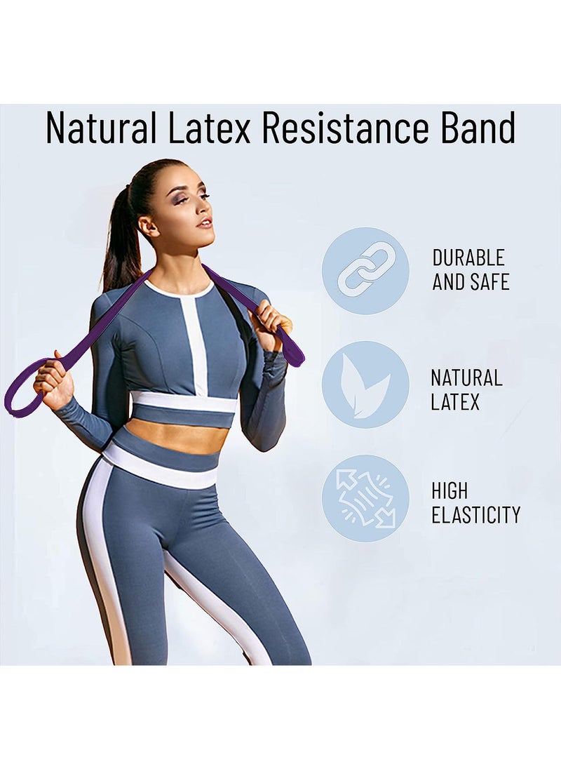 أنيثينجبيسيك - شريط مقاومة ثقيل من Ab. Latex X بمقاس 2080 مم طول، 64 مم عرض، 4.5 مم سمك | أرجواني | المادة: مطاط لاتكس | لليوجا والتمرين والتمارين الرياضية والتمارين المنزلية - Image 1