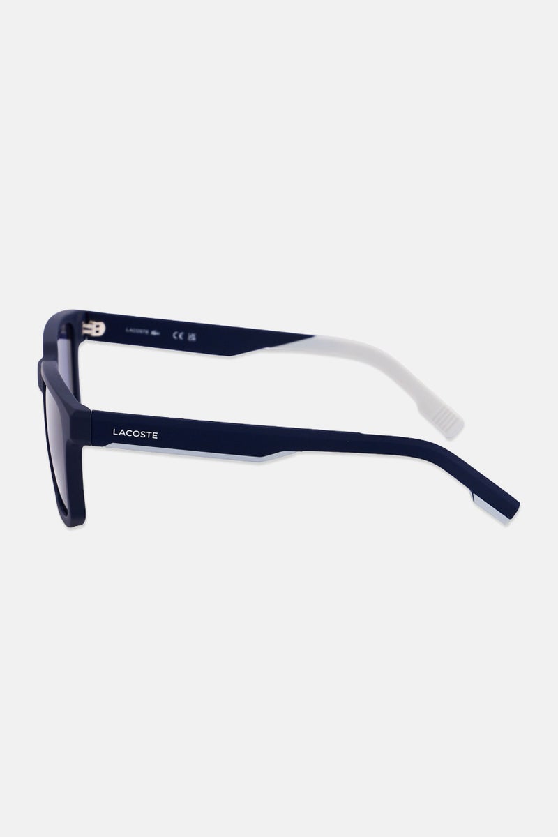 LACOSTE Men L999S Square Sunglasses, Mattle Blue - Image 4