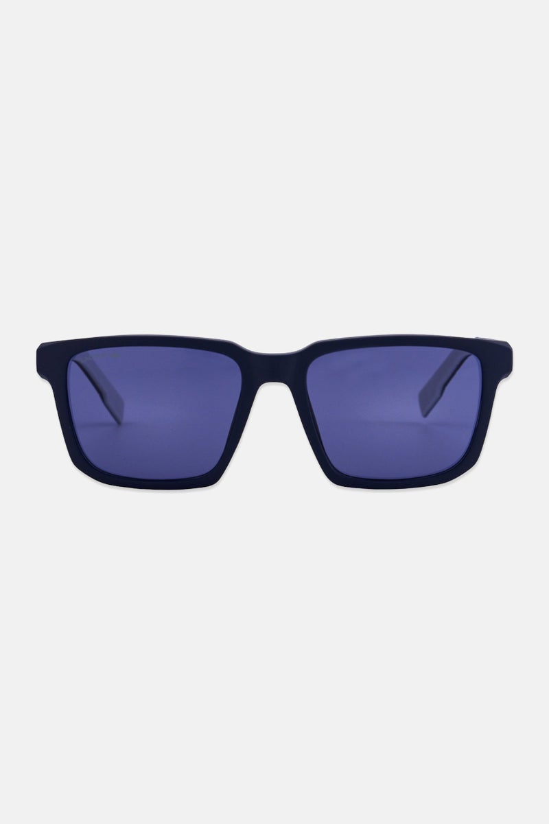 LACOSTE Men L999S Square Sunglasses, Mattle Blue - Image 1