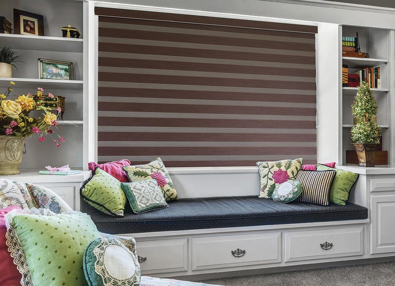 ZEBRA BLINDS Polyester Blinds for Windows,Coffe,W70XH130CM - Image 1