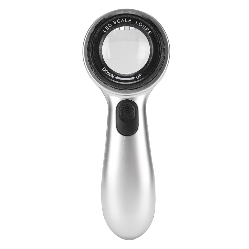 30X Handheld Magnifier LED Lighted Rechargeable Magnifying Glass for Jewelry Calligraphy Inspection 4 Lighting Modes - Image 2
