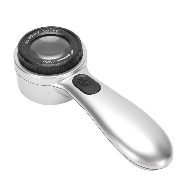 30X Handheld Magnifier LED Lighted Rechargeable Magnifying Glass for Jewelry Calligraphy Inspection 4 Lighting Modes - Image 5