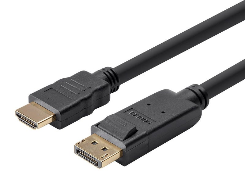 Monoprice DisplayPort 1.2a to HDTV Cable - 6 Feet | Supports Up to 4K Resolution And 3D Video - Select Series, 6ft, Black - Image 2