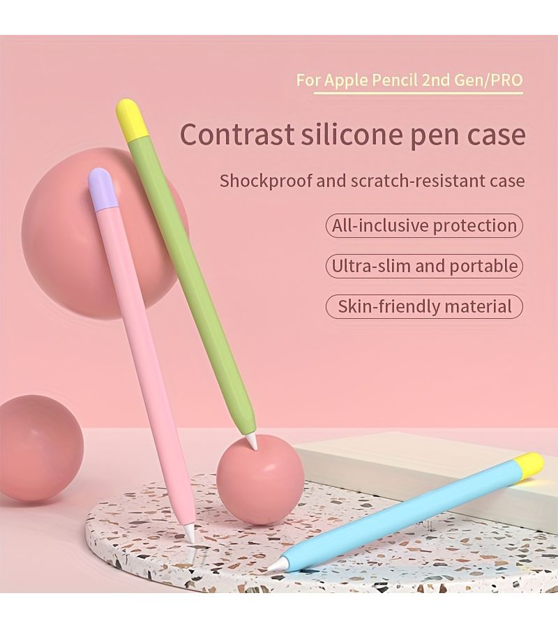 Black Split Protective Case for Apple Pencil 2nd Gen Pro 1st Gen with 4 Nibs - Image 5