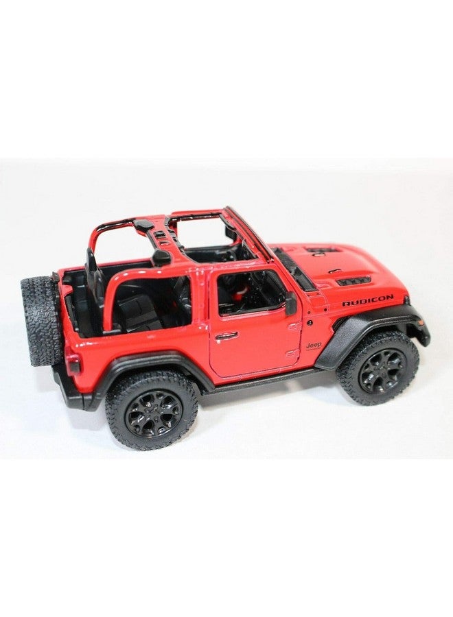 KiNSMART - Jeep Wrangler Rubicon Off Road 4x4 5 inch 1:34 Scale Die Cast Model Replica Toy Car Opentop Red - Image 3