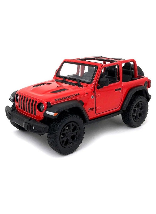 KiNSMART - Jeep Wrangler Rubicon Off Road 4x4 5 inch 1:34 Scale Die Cast Model Replica Toy Car Opentop Red - Image 1
