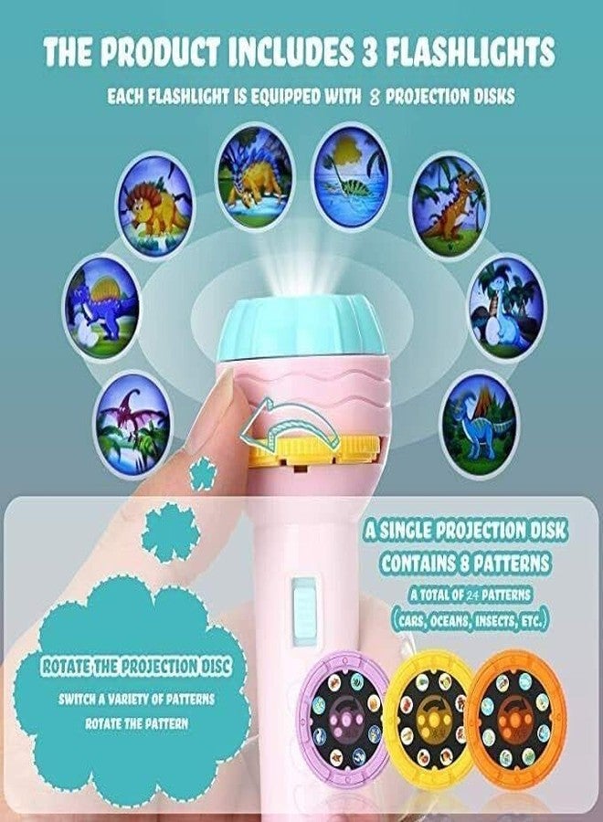 Crazy Buy CrazyBuy 3 Slides Flashlight Projector Torch for Kids Projection Light Toy (Multicolor) - Image 5