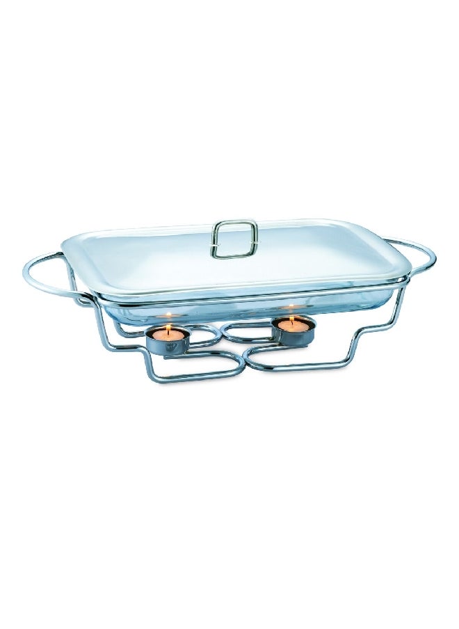 Bien Servi Rectangular Food Warmer Silver 3 Liter K207 