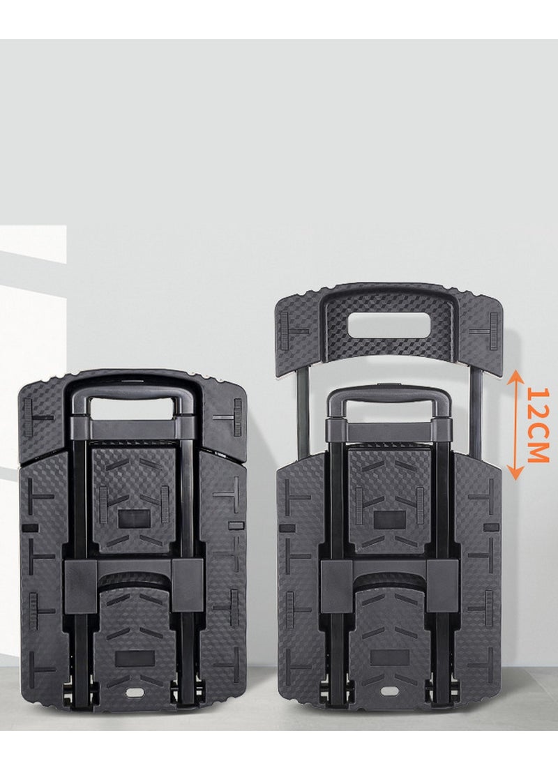 GUDOO شاحنة يدوية قابلة للطي، 6 عجلات 440 رطل عربة أمتعة شديدة التحمل، منصة محمولة عربة أمتعة قابلة للطي للأمتعة والسفر والتحرك والتسوق والاستخدام المكتبي - Image 5