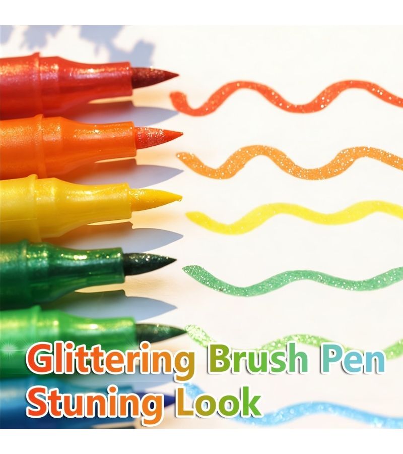 36 Color Glitter Marker Set With Water Based Ink For DIY Crafts Calligraphy - Image 3