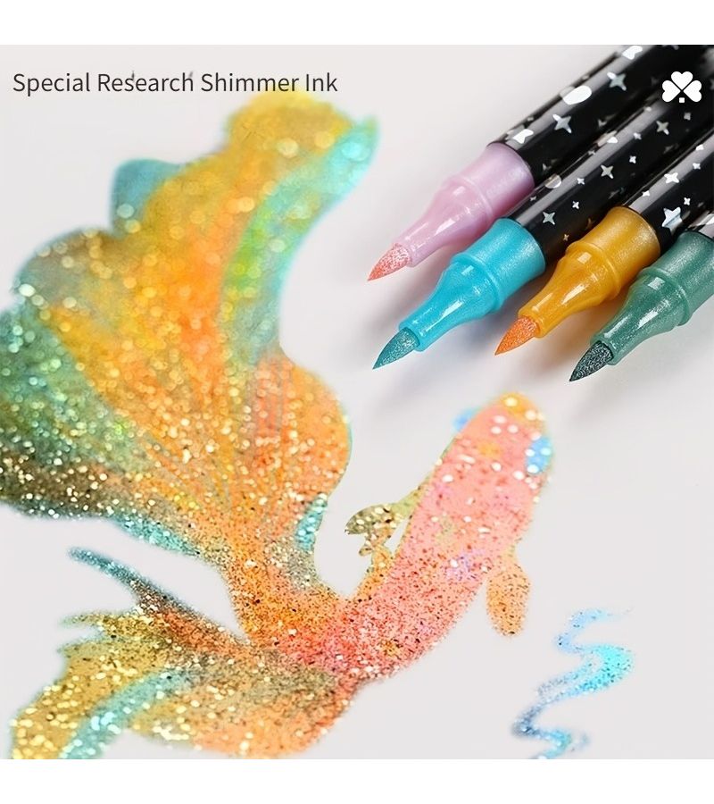 36 Color Glitter Marker Set With Water Based Ink For DIY Crafts Calligraphy - Image 5