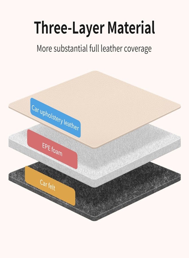 pefirst Car Seat Protector, Extra Thick Car Seat Covers Non-Slip Waterproof Mat Pad Leaving No Imprints Marks for Child Baby Pet Truck SUV Automobile (Beige-A) - Image 2