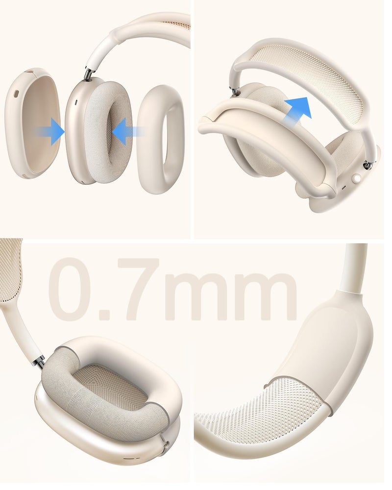 SQERO Smart Case 2.0 Slimline for AirPods Max Headphones Supports Sleep Mode, with AirPods Max Silicone Case Cover Accessories, Upgrade Anti-Scratch Portable Carry Travel Bag - Image 5