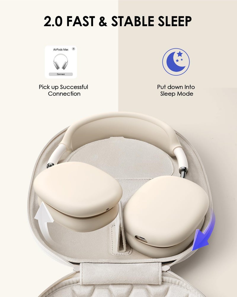 SQERO Smart Case 2.0 Slimline for AirPods Max Headphones Supports Sleep Mode, with AirPods Max Silicone Case Cover Accessories, Upgrade Anti-Scratch Portable Carry Travel Bag - Image 2