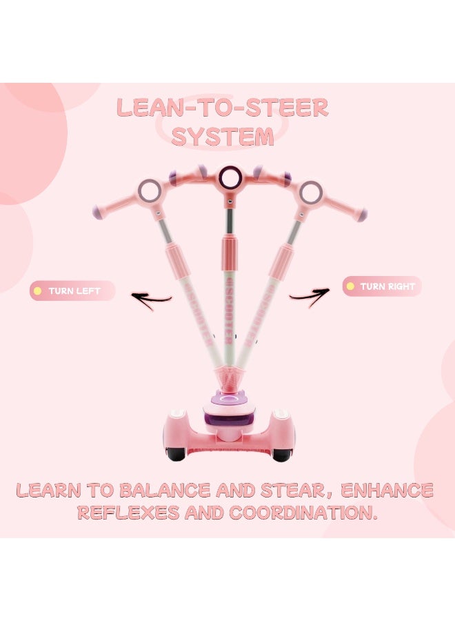 إيزي فيتشور سكوتر إيزي فيوتشر للأطفال مع موسيقى، تصميم قابل للطي، مقبض قابل لتعديل الارتفاع، عجلات من البولي يوريثان بإضاءة LED وفرامل خلفية - مثالي للأطفال من 3 إلى 8 سنوات، يشمل مجموعة كاملة من معدات الحماية - Image 4