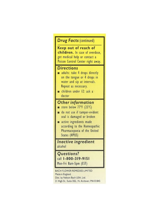 Bach, Original Flower Remedies, Rescue Remedy®, Natural Stress Relief, 0.35 fl oz (10 ml) (Packaging may vary) - Image 4