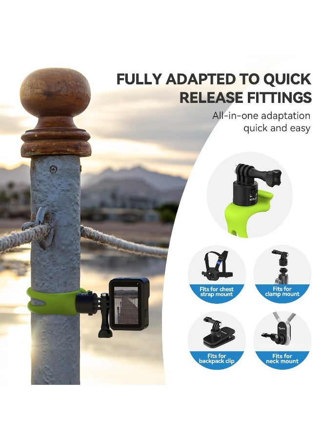 Generic Camera Mount Strap, 360° Flexible Mount Band Wrap Quick Release for Bike/Motorcycle Handlebar, Compatible with GoPro 12 11 10 9 8 7, Insta360 X3 X4 Go3 Ace Pro, DJI Action 4, Pocket 3  - Image 3