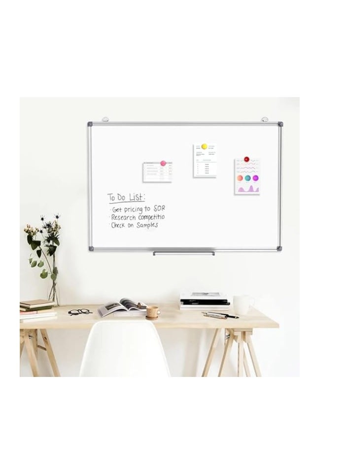 SUPER DEAL - Magnetic Whiteboard with Aluminum Framed, 90 cm x 150 cm - Image 1
