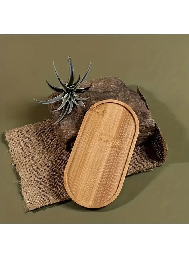 Bamboo Vanity Tray Wooden Jewelry Storage Rack Bathroom Countertop Organizer 1pc - Image 5