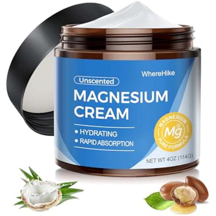 STILIP Natural Topical Magnesium Cream – Magnesium Lotion for Nighttime Skin Care, Lightweight Moisturizing Body Cream for Deep Hydration-Unscented - Image 1