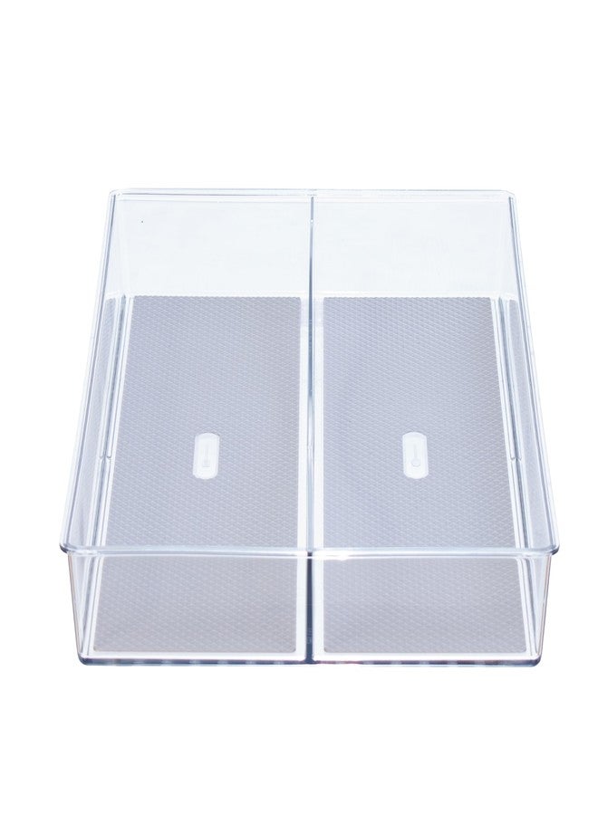 Glad Drawer Organizer Bin, 15x9 - Divided Clear Plastic Storage Tray for Junk Drawers, Kitchen Utensils, Bathroom Vanity, and Organizing Pantry - BPA Free, Food Safe, Non Slip - Image 4